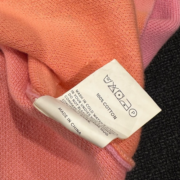 Peppermayo Cali Sweetheart Knit Maxi Dress Pink and Orange Checkers size S/M - Picture 5 of 6